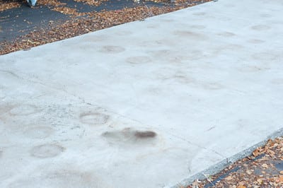 I cleaned off a cement pad